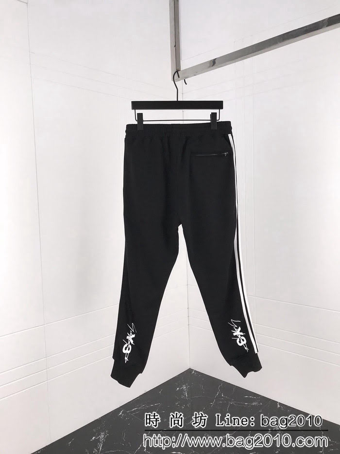 Y-3山本耀司 18SS秋冬新款 品牌logo印花 豎條休閒衛褲 ydi1185